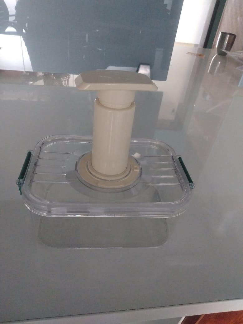 Curvear ®️Kitchen Containers Set, Air Tight Container For Kitchen Storage Set, Kitchen Accessories Items On Top Lid 2100ml, 1400ml, 700ml Refrigerator Storage Box For Kitchen