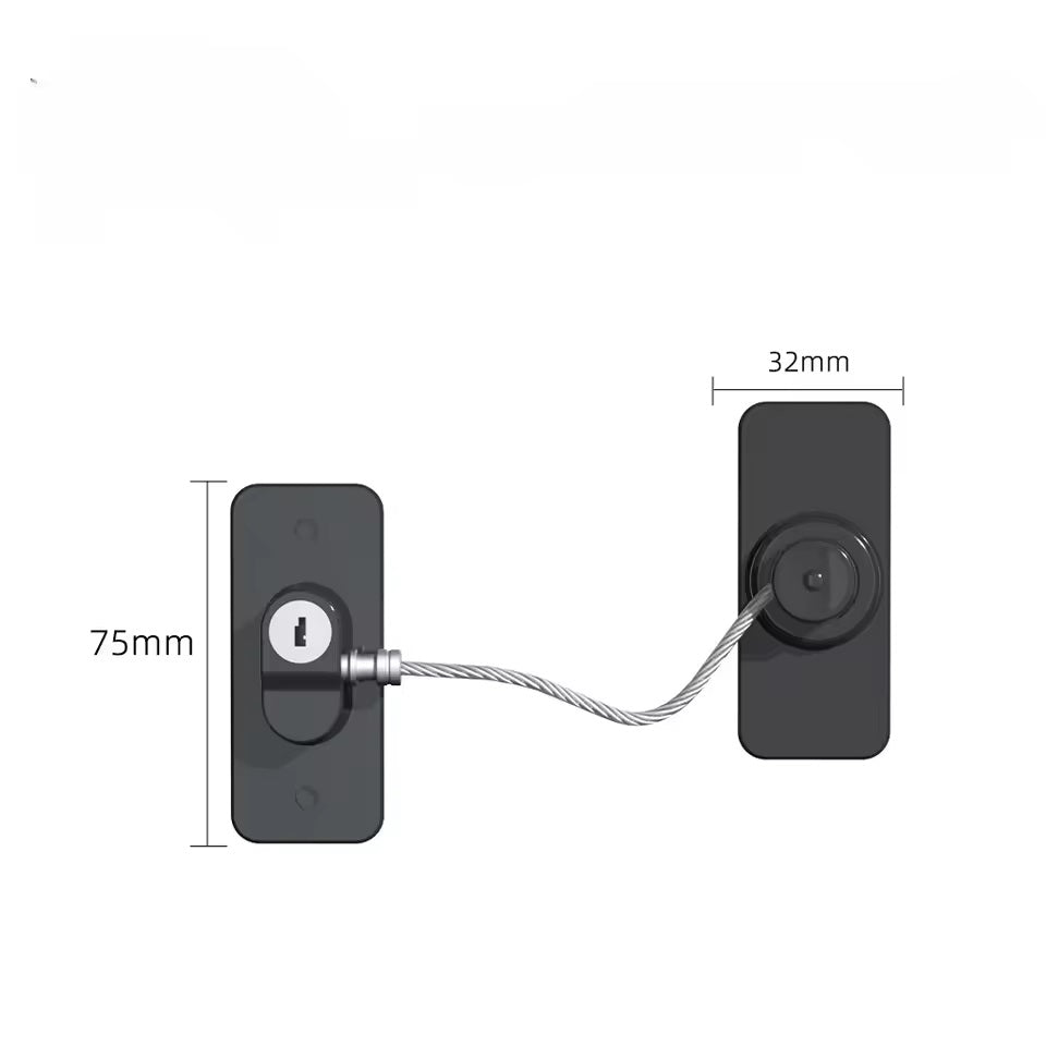 Multifunctional Window Lock, Cabinet Door, Drawer, Refrigerator Lock, 360° Rotating Child Safety Lock.