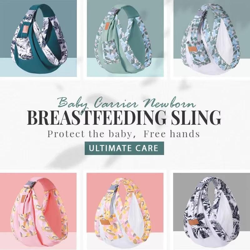 CURVEAR®️Baby Wrap Newborn Sling Carrier – Dual Use Nursing Cover, Mesh Fabric for Breastfeeding and Comfortable Infant Carrying