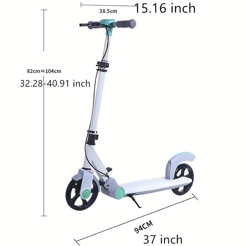 Curvear®️Scooter for kids over 6,teens and adults ,foldable kick scooter with wheels, anti-slip deck & adjustable height