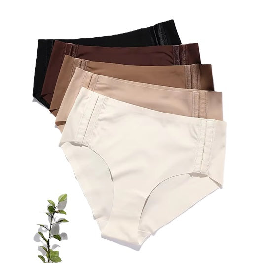 Curvear Mid Waist Briefs No Show Underwear Custom Logo Seamless No Show Ice Silk Panties Breathable Women Underwear.