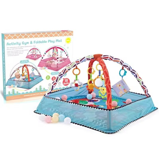 Curvear Activity Gym, Infant Toddler Soft Baby Play Gym Musical Crawling for Sensory Exploration for Auditory Development for Neck Movement.