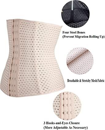 Curvear®️ women waist trainer corset cincher for everyday wear ,tummy control body shaper with adjustable hooks