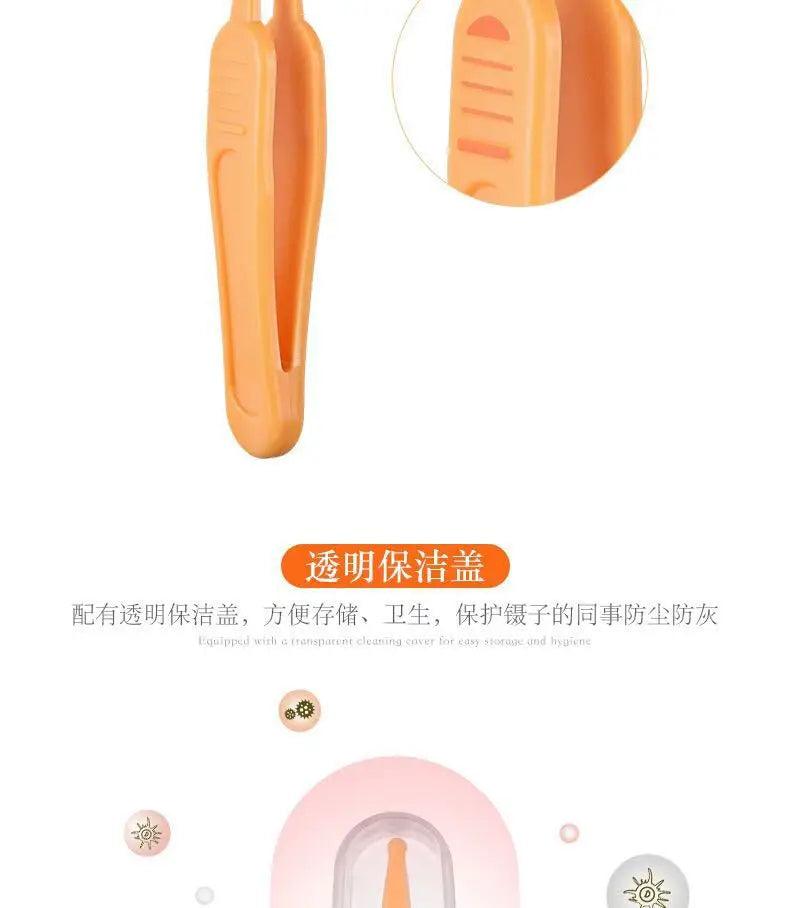 CURVEAR®️Baby Daily nursing care of infants with direct marketing of baby nasal shit clip safety round head clamp for cleaning tweezers