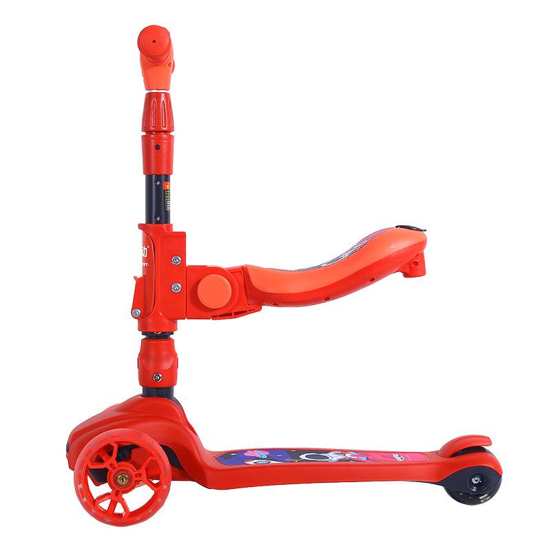 CURVEAR®️3 In 1 Kid Adjustable Kick Scooter Foldable Seat Flashing 3 wheels Step Scooters Children City Roller Skateboard Gifts For Kids