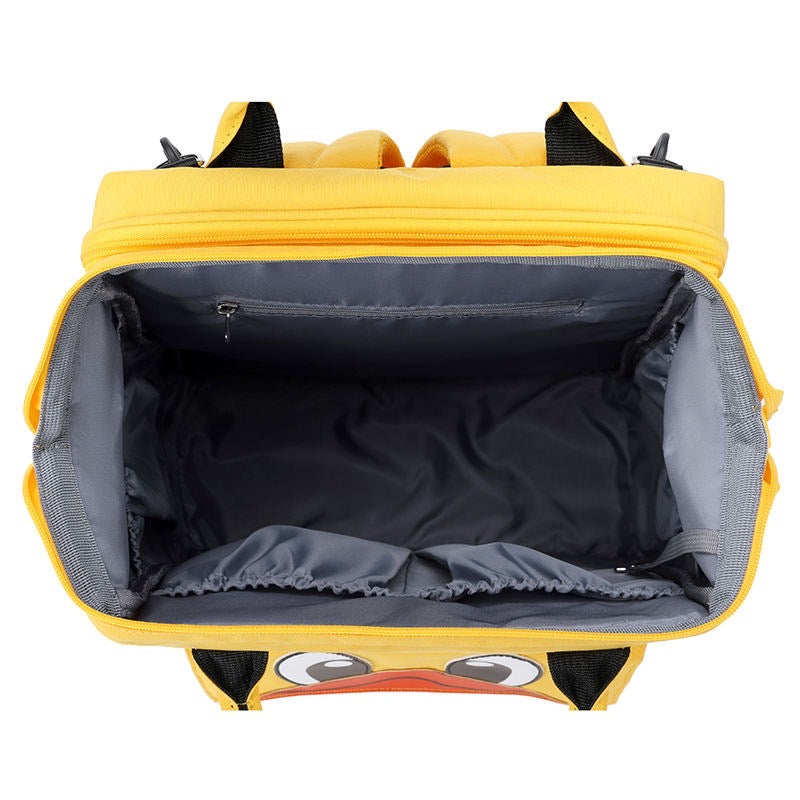 Cute Cartoon Duck Diaper Bag Backpack – Waterproof Baby Bag with Changing Compartments, Large Capacity & Insulated Pockets – Lightweight Travel Nappy Bag for Moms, Dads, Babies, Toddlers, Boys & Girls