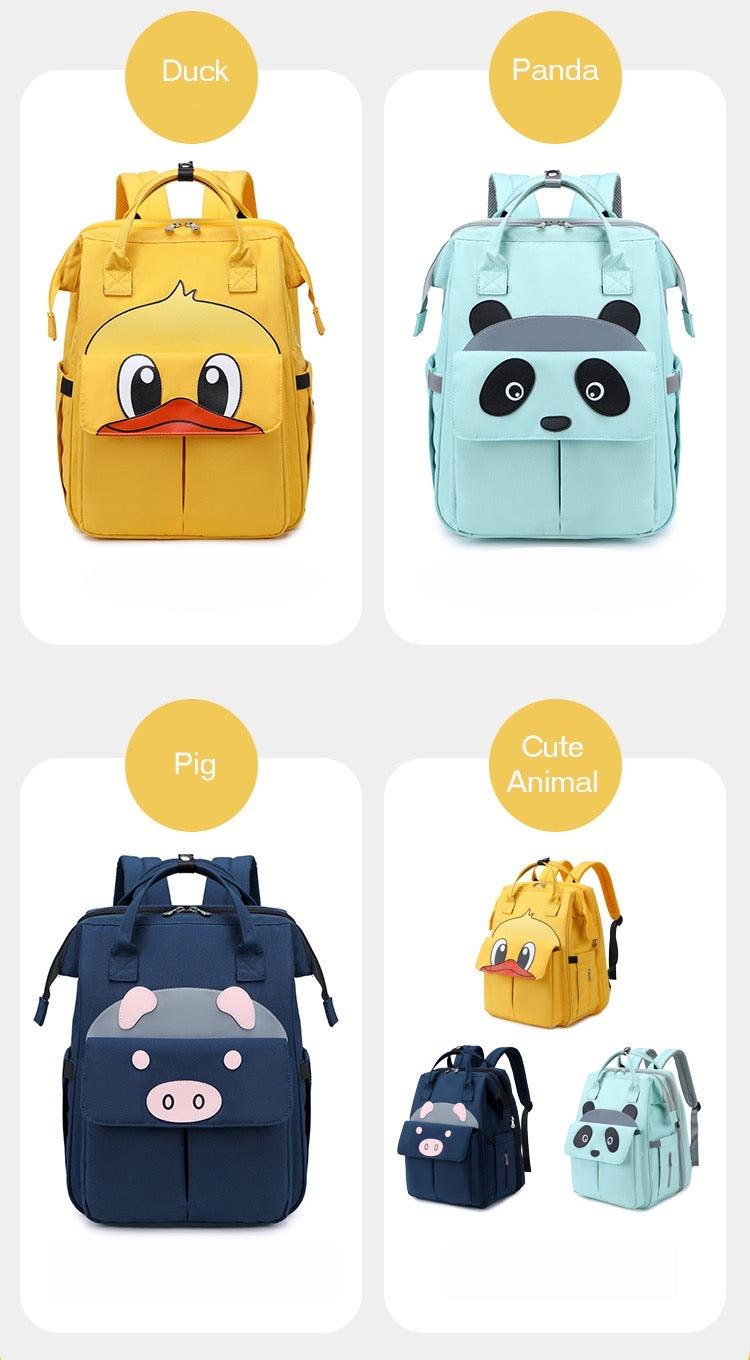 Curvear®️Diaper Bags for Mom and Dad Kids Diaper Bags for Travel Backpack with Small Bottle Pouch for Multi-Function Waterproof and Large Capacity