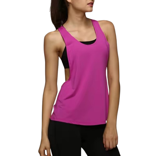 Curvear Women's Racerback Fiber Yoga Shirt Sports Shirt Athletic Fitness Precious Y-Stripe Workout Running Pilates 2 Pack