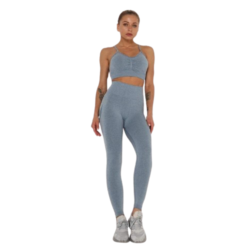 Curvear 2Pcs Seamless Gym Sets Fitness Sports Suits Womens Clothing High Waist Booty Leggings Sports Bra Running Athletic Wear Yoga Sets