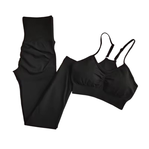 Curvear 2Pcs Seamless Gym Sets Fitness Sports Suits Womens Clothing High Waist Booty Leggings Sports Bra Running Athletic Wear Yoga Sets