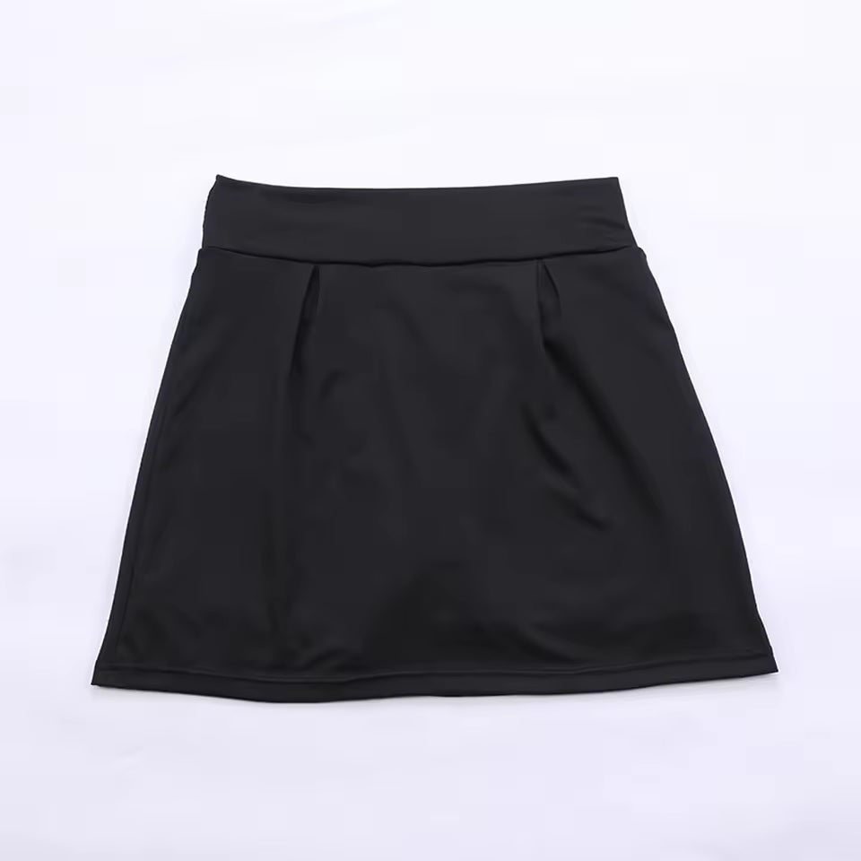 Curvear Women's High Waisted 2-in-1 Double Layer Shorts Tennis Skirt with Shorts, Summer Solid Color Women's Tennis Skirts