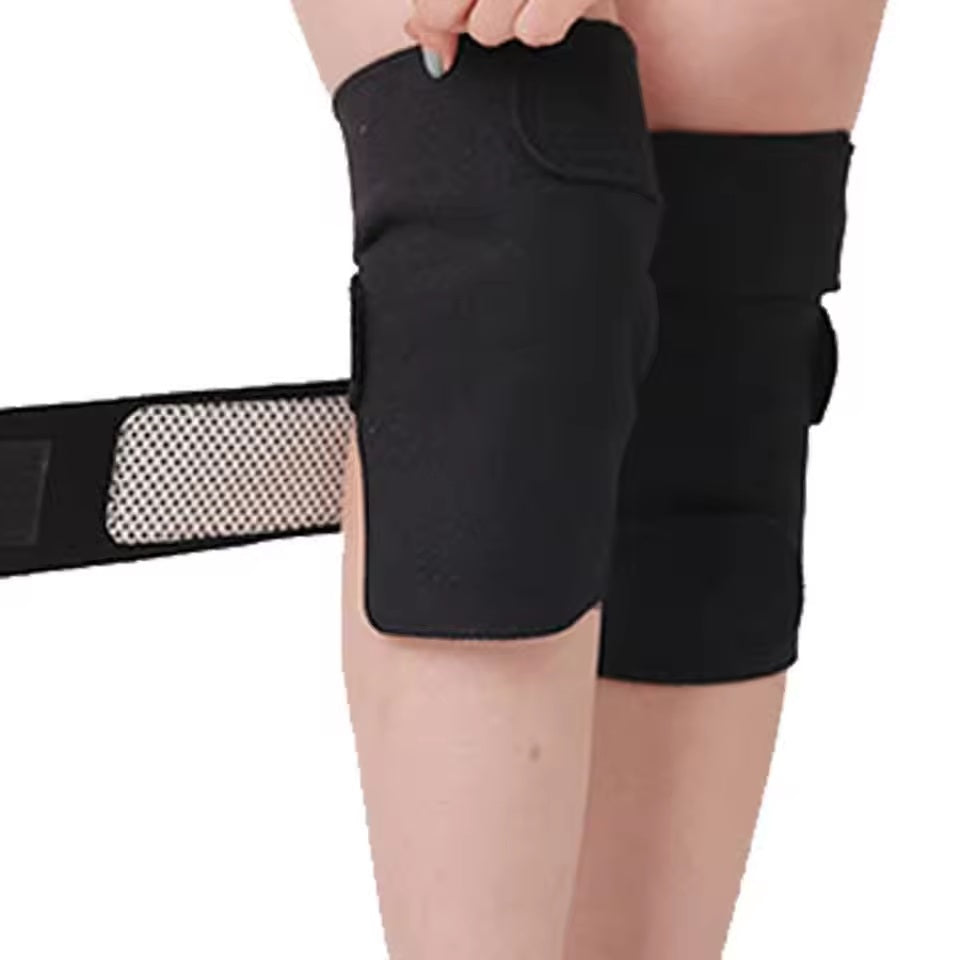 Curvear Knee Brace Support for Arthritis Knee Massage Therapy, Warm Knee Pad Protector, Tourmaline Self-Heating Belt, Magnetic Protection 1 Pair