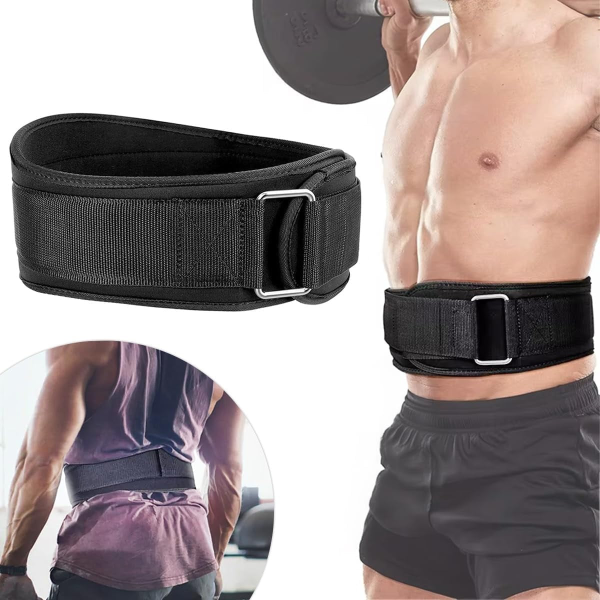 Curvear Bodybuilding Belt for Training, Gym, Crossfit, Squats, Lumbar Support Belt for Improved Performance and Injury Prevention