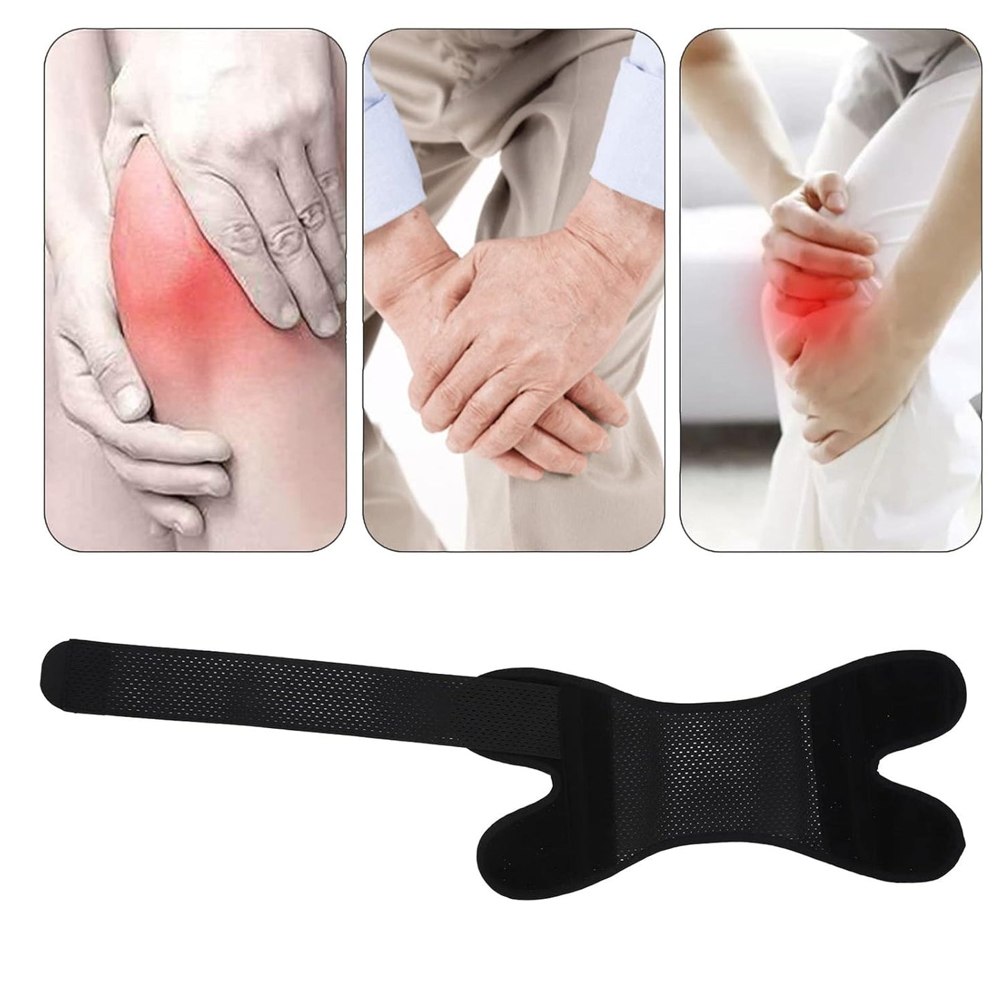 Curvear Knee Brace with Side Stabilizers Relieve Meniscal Tear Knee Pain Arthritis, Joint Pain Relief, Breathable Adjustable Knee Support Suitable for Men and Women with Sports Injuries 1 Pair