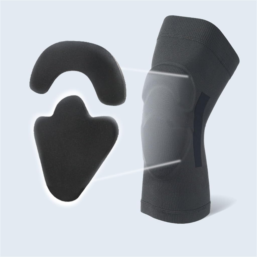 Curvear Knee Compression Brace with Patella Gel Pads for Workout & Arthritis Relief, ACL Support, 1 Pair