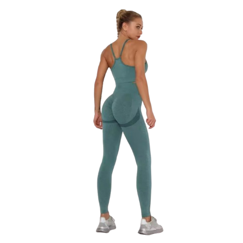 Curvear 2Pcs Seamless Gym Sets Fitness Sports Suits Womens Clothing High Waist Booty Leggings Sports Bra Running Athletic Wear Yoga Sets