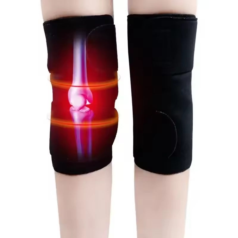 Curvear Knee Brace Support for Arthritis Knee Massage Therapy, Warm Knee Pad Protector, Tourmaline Self-Heating Belt, Magnetic Protection 1 Pair