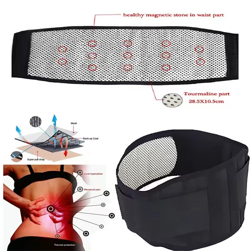 Curvear Waist Brace Support Belt Band Self Heating Lower Back Supports Magnetic Therapy Lumbar Waist Bandage Back Waist Belt
