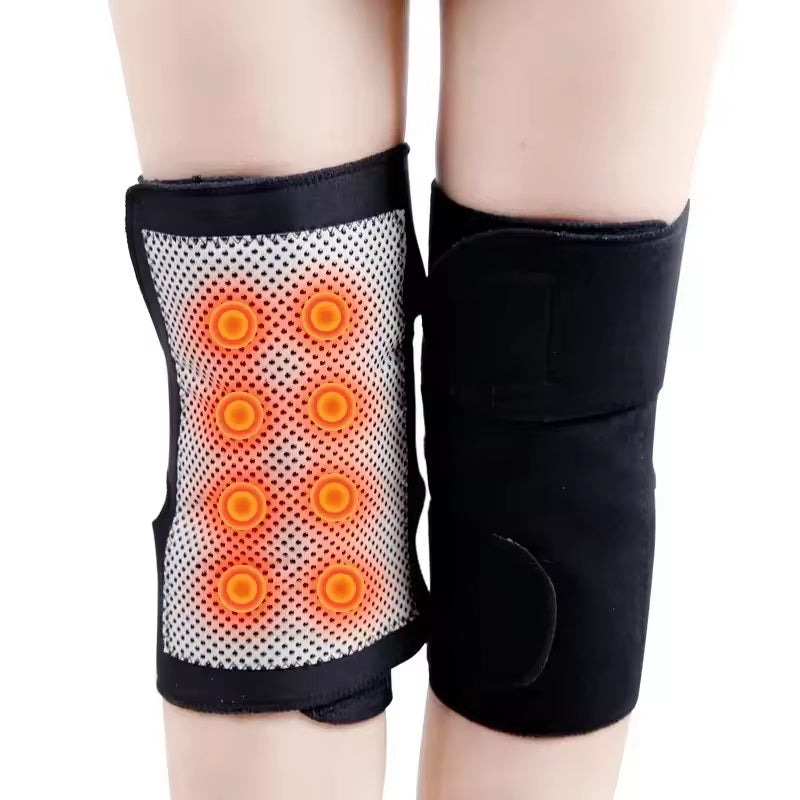 Curvear Knee Brace Support for Arthritis Knee Massage Therapy, Warm Knee Pad Protector, Tourmaline Self-Heating Belt, Magnetic Protection 1 Pair