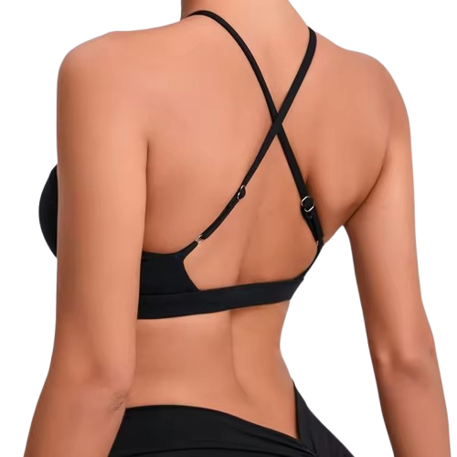 Curvear Women's Padded Cross Back Breathable Sports Bra for Gym, Yoga & Running, Offering Ultimate Comfort and Support
