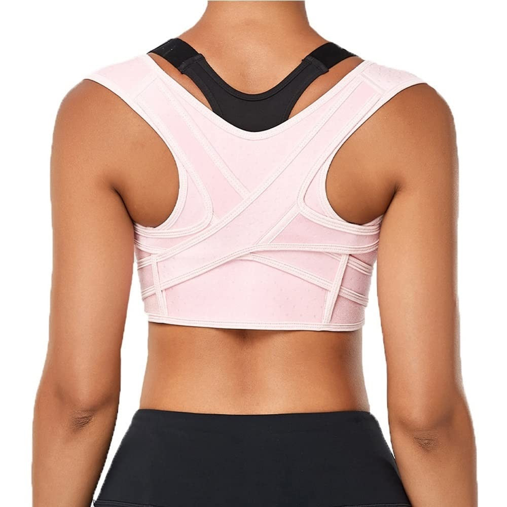 Curvear Upper Back Support Brace Posture Corrector Adjustable Breathable Spinal Decompression Belt Hunchback Straightener For Neck Shoulder Clavicle Lumbar Pain