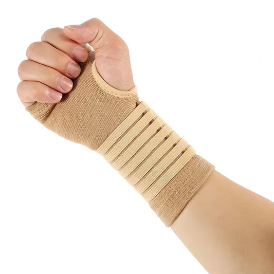 Curvear Carpal Tunnel Wrist Brace Pair with Adjustable Compression Strap Hand Palm Wrist Support for Carpal Tunnel Tendonitis Wrist Pain Hand Pain Sports Injuries Two Pieces