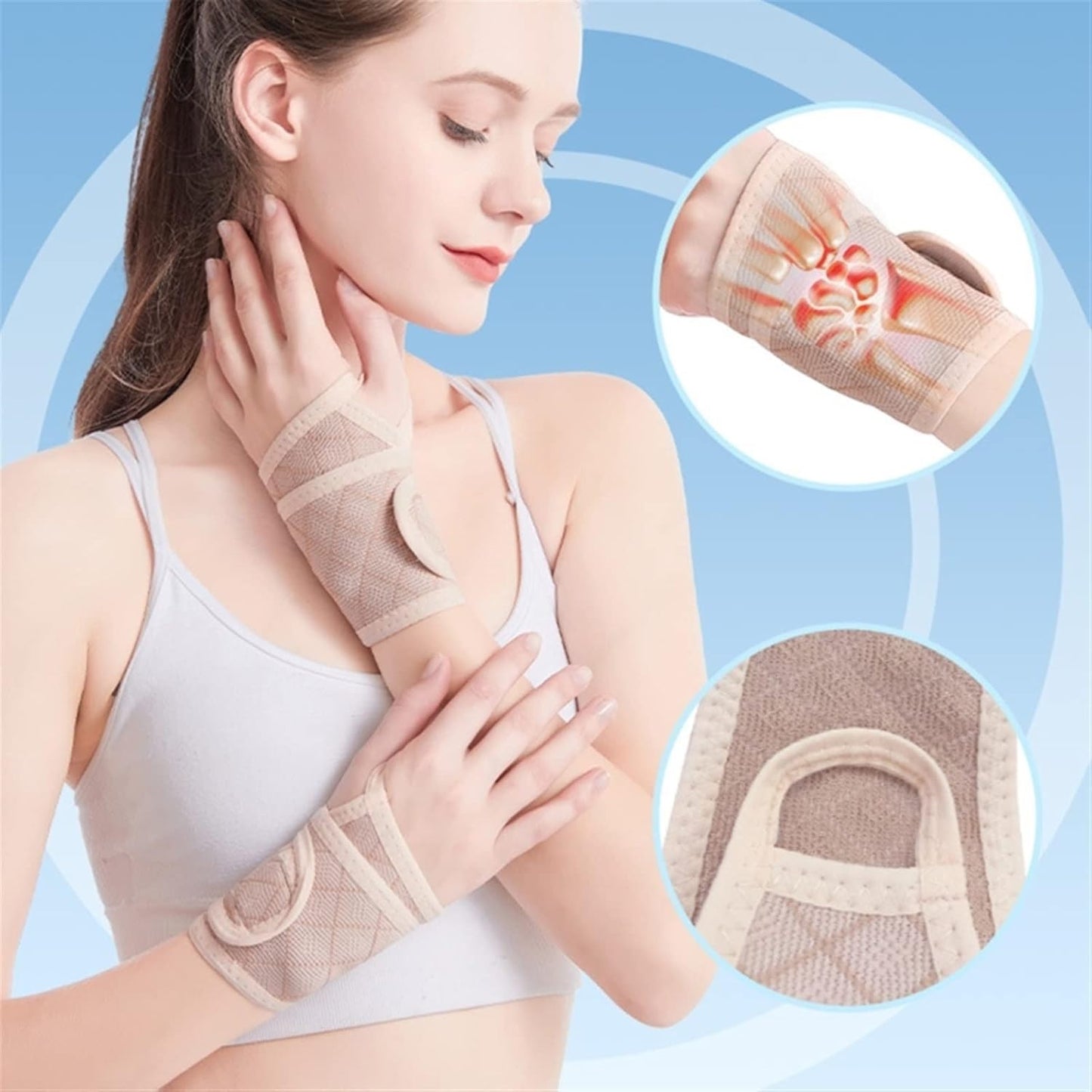 Curvear Wrist Compression Strap: Sport Support, Enhanced Comfort, Pain Relief & Stability