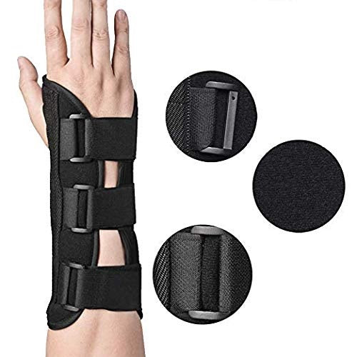 Curvear Carpal Tunnel Syndrome Wrist Fracture Support, Wrist Splint Fixation Splint, Wrist Fracture Fixation with Flat Bracelets, Support for Men and Women 1 Pair