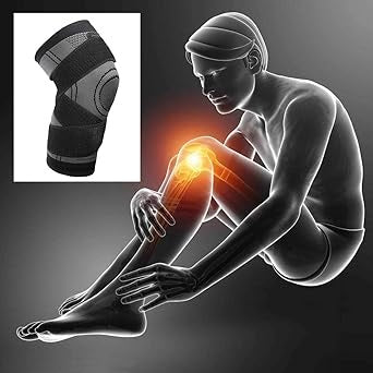 Curvear Women Knee Braces Knitted Adjustable Wrap Straps Support Knee Sleeve Breathable Basketball Running Fitness