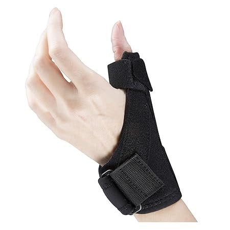 Curvear Thumb Brace, Thumb Spica Splint, Reversible Thumb & Wrist Stabilizer splint, Adjustable Breathable Wrist Splint/Hand Brace for Right and Left Hand, Pain Relief, for Tendonitis Arthritis