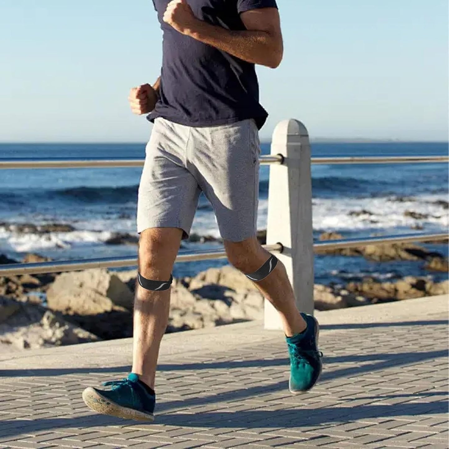 Curvear Sports Knee Pad Patella Band, Sports Knee Pad Fitness, Sports Knee Pad Patella Band Elastic Bandage Band, Tendon Stabilizer Knee Support Protection, Easy To Use For Knee Support 1 Pair