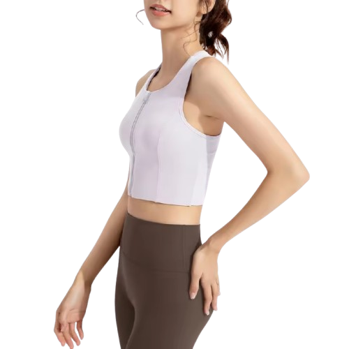 Curvear High support front zip yoga tight sports bra sportswear women sportswear sleeveless top