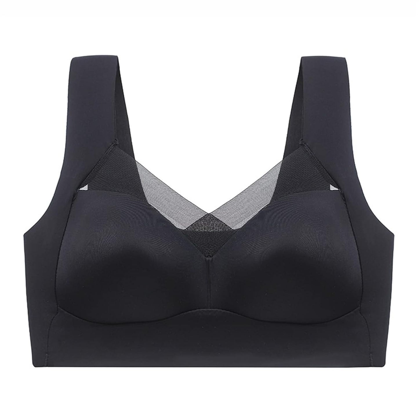 Curvear Light Support Wireless Bra, Seamless No-Line Ultra-Soft Leisure Bralette, for Sleep, Yoga and Everyday Use/Stretchy Back/Comfortable Design 2 Pack