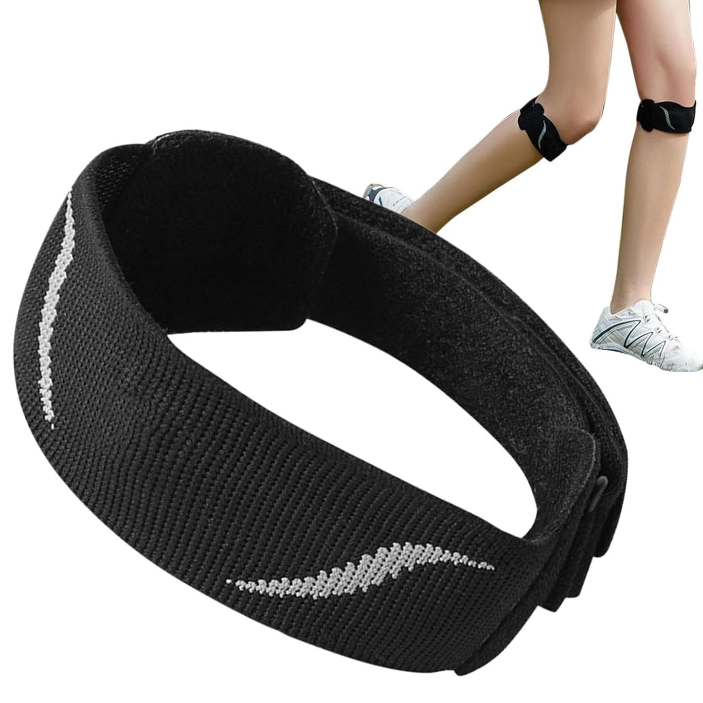 Curvear Sports Knee Pad Patella Band, Sports Knee Pad Fitness, Sports Knee Pad Patella Band Elastic Bandage Band, Tendon Stabilizer Knee Support Protection, Easy To Use For Knee Support 1 Pair