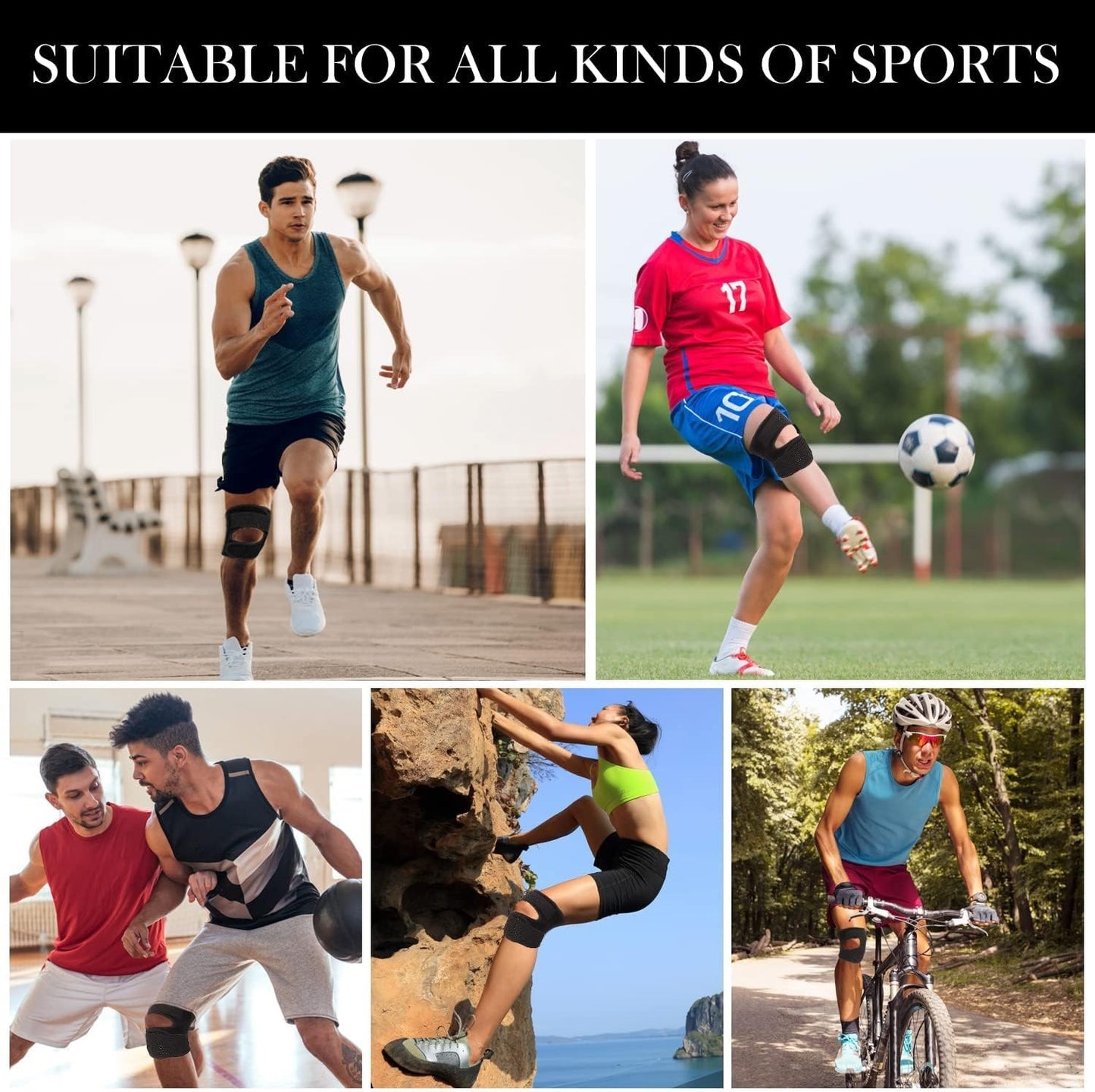 Curvear Knee Brace with Side Stabilizers, Adjustable Knee Brace for Men and Women, Knee Brace for Knee Pain Meniscus Tear ACL MCL Arthritic Injury Recovery