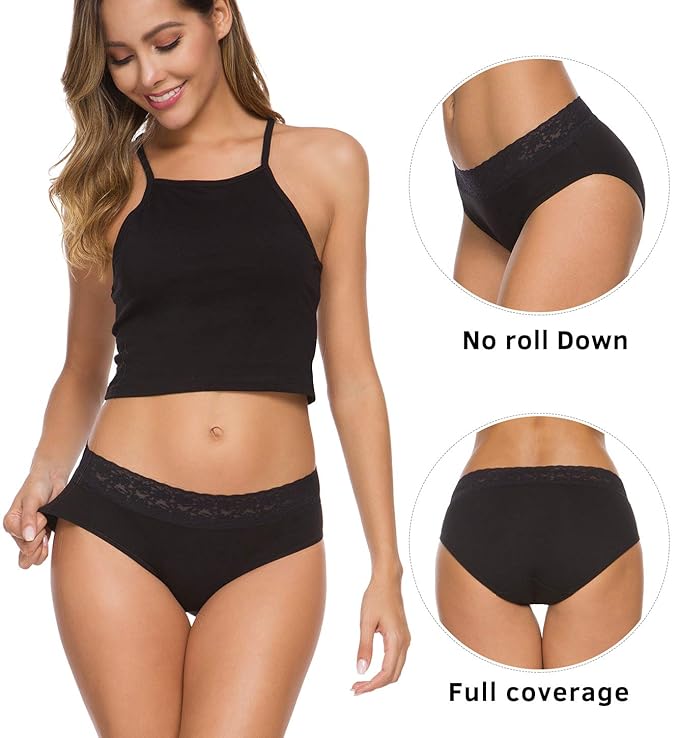 Curvear Side Buckle Plus Size Leak-Proof Maternity Underwear, Cotton 4-Layer for Incontinence and Menstrual Protection, Comfortable and Secure Fit.