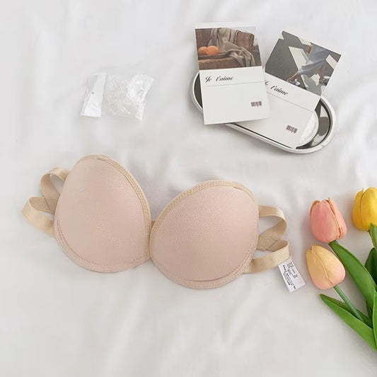 Women's Cotton Underwear Sexy Lace Brassiere Fashion Strapless Push Up Bra Backless Invisible Bra Female Sexy Lingerie Plus Size.