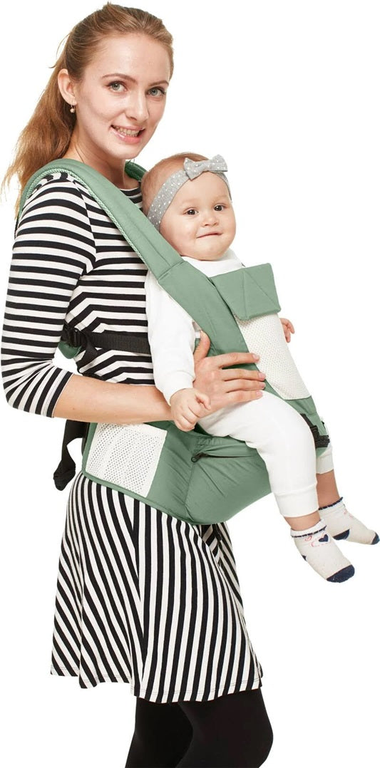 Curvear 6-in-1 Baby Carrier with Versatile Carrying Positions, Made from Soft and Breathable 100% Cotton Fabric for Comfort