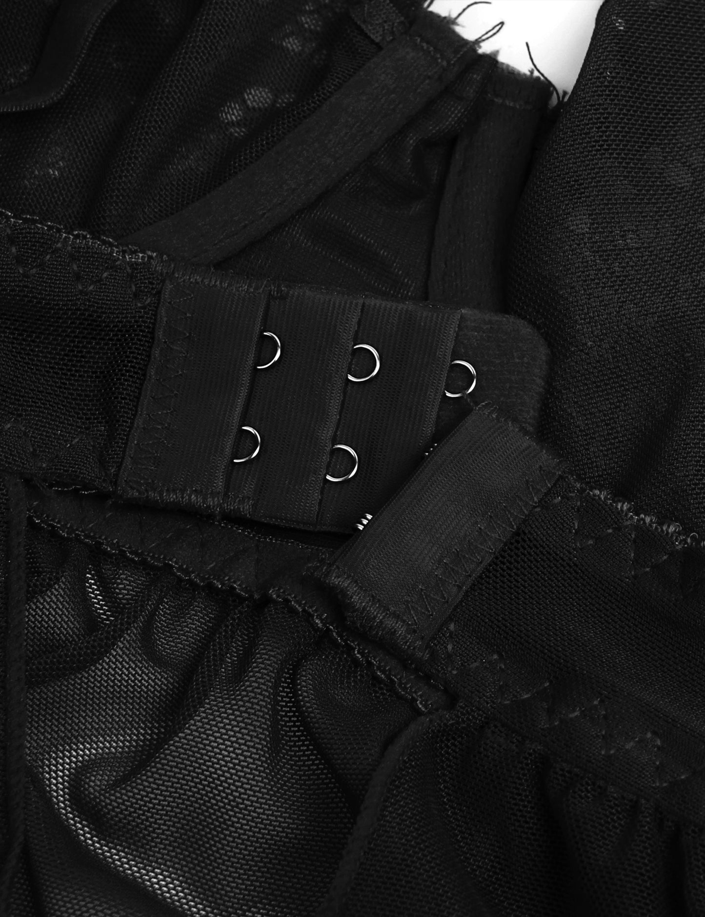 Women's Sexy Black Lace Baby doll Lingerie Set – Sheer Mesh See-Through Nightwear with Thong Panty – Elegant Lace Sleepwear for Bridal, Honeymoon, Valentine’s, or Boudoir Look