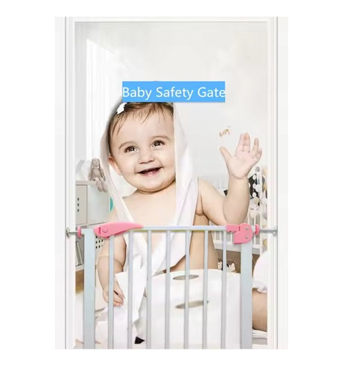 Curvear®️Baby Fence Playpen & Pet Safety Gate, Retractable Plastic Door for Indoor Use, Dog Room Barrier.
