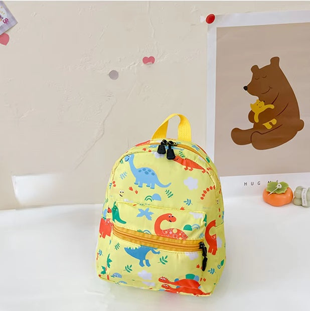 Curvear Personalized Name Cartoon Kids Backpack Little Dinosaur Kindergarten Bag with Embroidered Name Small Light Kids Schoolbags.