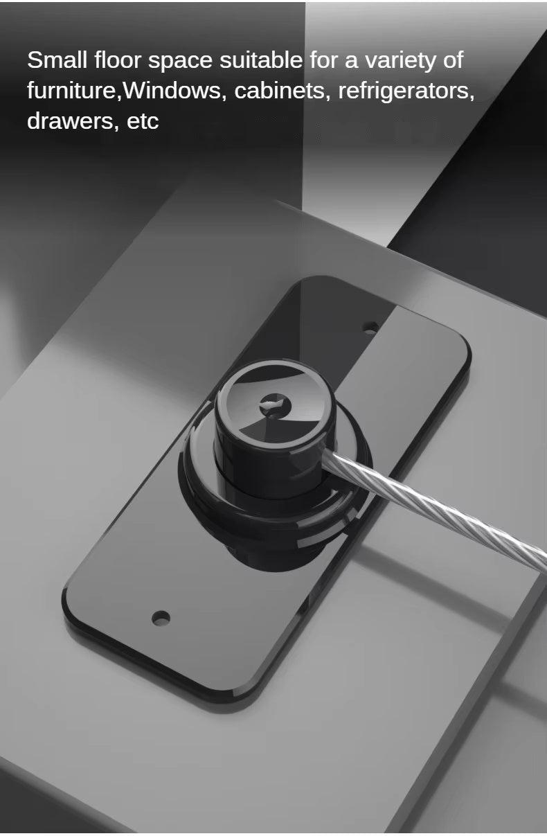 Multifunctional Window Lock, Cabinet Door, Drawer, Refrigerator Lock, 360° Rotating Child Safety Lock.