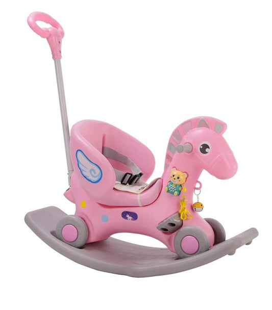 Curvear children's riding toys with early education function 3 In 1 Multi Function Plastic Indoor Jumping Horse Toy.