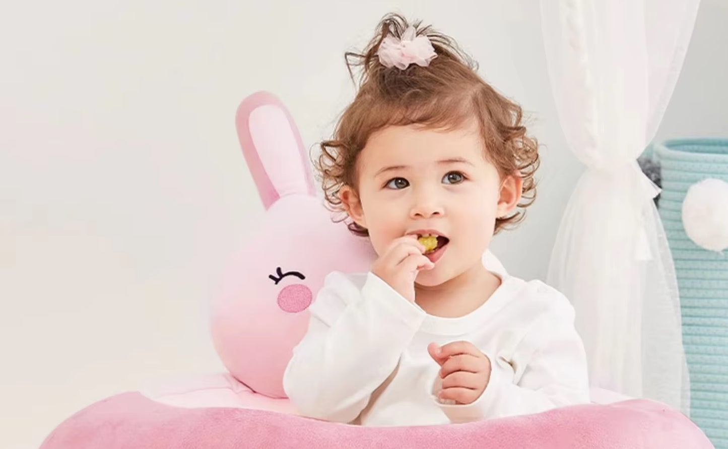 CURVEAR Baby Infant Dining Chair Practice Learning to Sit without Hurting Spine Drop-Resistant Training Seat Sofa