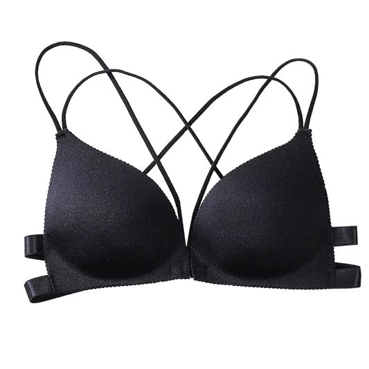 Curvear Custom Front Buckle Beauty Back Bra No Steel Ring Small Chest Gather up Underwear Feminine Sense Seamless One-piece Slim Bra.