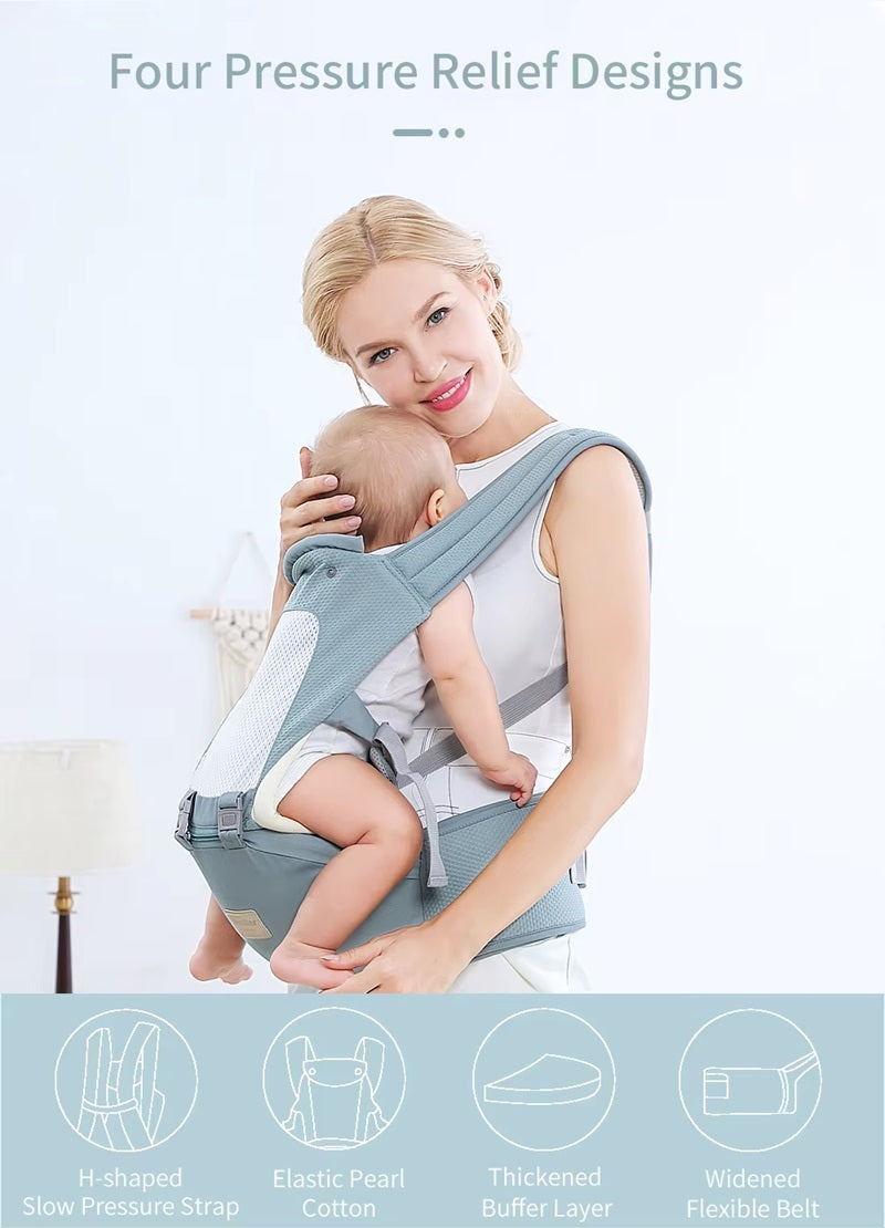 Curvear Ergonomic Baby Carrier Kangaroo Infant Hipseat, Sling Wrap Backpack for Comfortable Baby Travel and Activities.