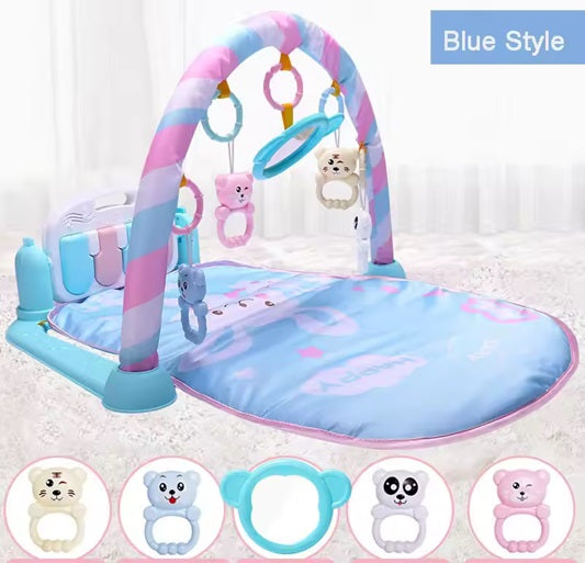 Curvear Baby Gym Play Mats for Floor Musical Activity Center Baby Piano Gym Mat Tummy Time Mat for Newborn, Gifts for Baby Newborn Toddler Infants Boys Girls 0-36 Months.