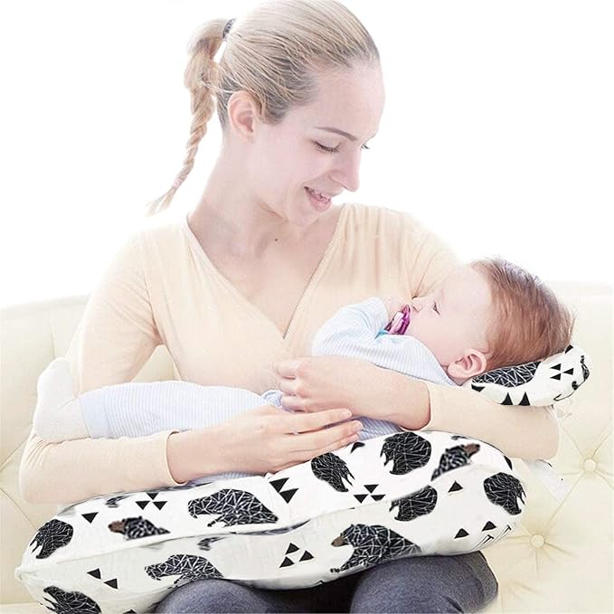Curvear U shape mon lactation baby head protection nursing pillow avoid babies choking for breast milk.