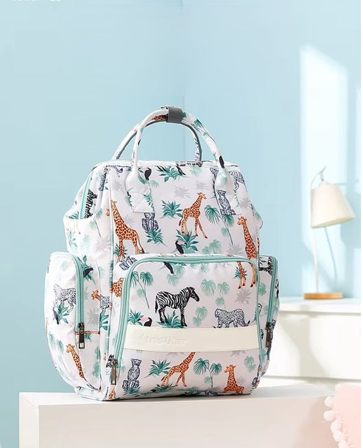 Curvear Multifunctional Waterproof Diaper Bag Backpack Nappy Changing Bag Mummy Bag with Changing Mat & Stroller Straps.