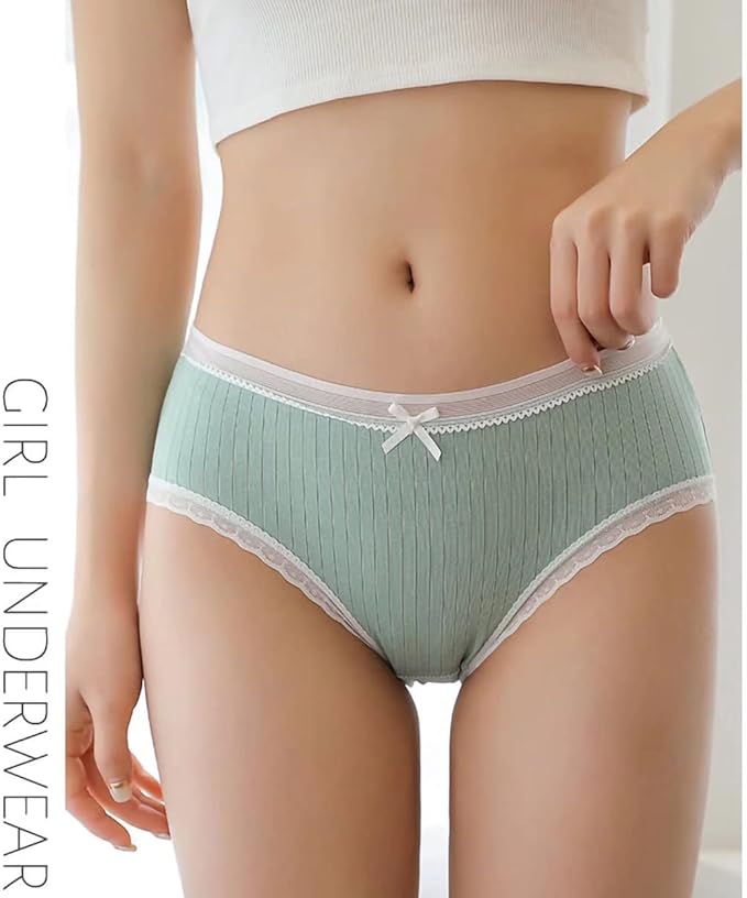 Curvear Plus Size Women's Underwear 3PCS Knickers Pants High Waisted Tummy Control Panty Briefs Panties Soft Stretch Sleep Everyday Underpants.